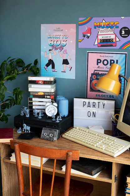 A dorm room wall adorned with posters, photos, and artwork, showcasing the student's personal style and interests.