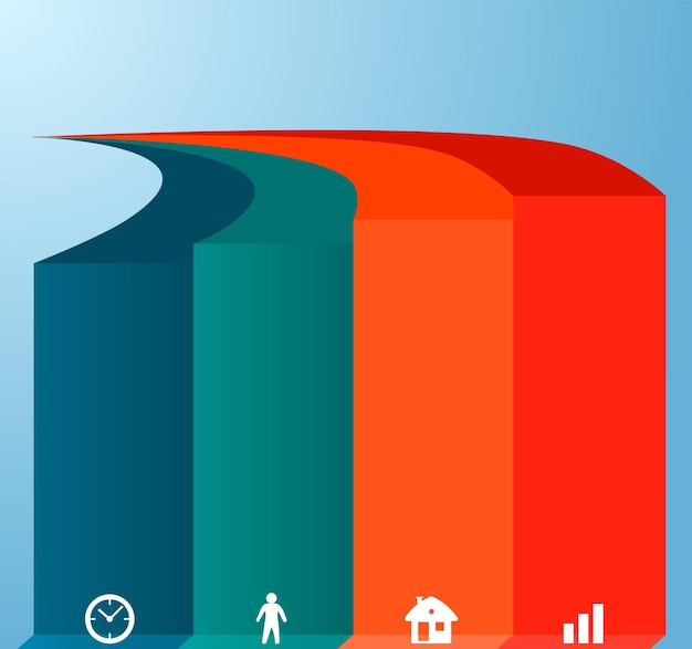 A visually appealing bar graph illustrates the diversification within a mutual fund. Each bar represents a different asset class (stocks, bonds, real estate, etc.) and they are colored distinctly to create a clear and informative representation of how funds are allocated across various sectors.