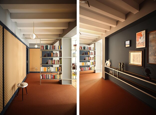 A split image showing two contrasting educational environments: on one side, a well-equipped charter school with small class sizes and attentive instructors; on the other, a crowded traditional public school with outdated facilities. The image visually represents the disparities in resources and opportunities.